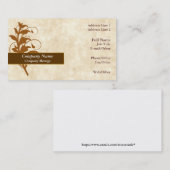 Trendy Parchment w/Brown leaves Visitekaartje (Voorkant / Achterkant)