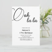 Trendy Paris, Eiffeltoren, Rode ballonnen, Birthda Kaart (Staand voorkant)