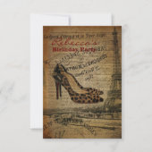 trendy parisian girly stiletto - verjaardagskaart kaart (Voorkant)