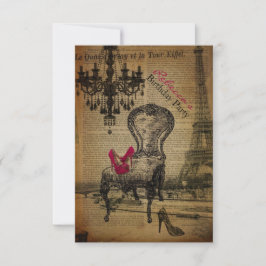 trendy parisian girly stiletto - verjaardagskaart kaart