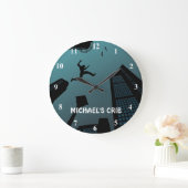 Trendy PARKOUR Roof Jumping Building Teen Graphics Grote Klok (Huis)