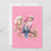 Trendy Parrot Bird Baby shower Bedankt Kaart (Achterkant)