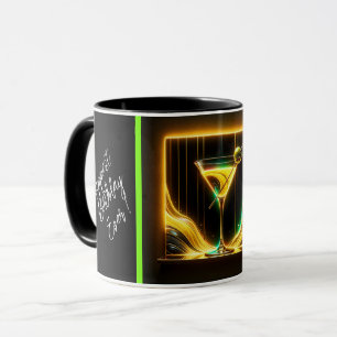 Trendy Party Time Neon gepersonaliseerd Mok