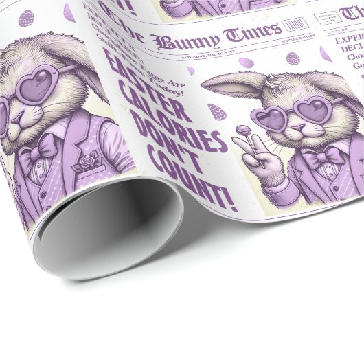 Trendy Pasen Bunny Gift Wrap, aangepaste krant Cadeaupapier (Rol Hoek)