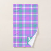 Trendy pasta-golf Tartan Monogram Bad Handdoek (Handdoek)