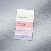 Trendy pasta-kleuren Stripes Interior Designer Visitekaartje Magneet (Voorbeeld)