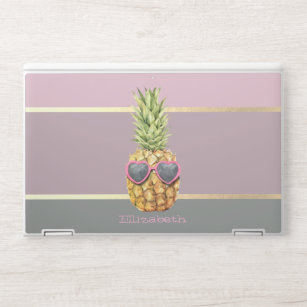 Trendy pasta striped Cool Pineappel HP Laptopsticker