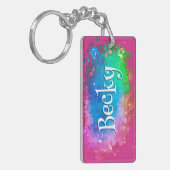 Trendy Pastel Background Sleutelhanger (Voorkant Links)