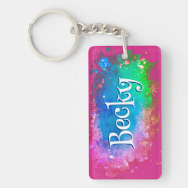 Trendy Pastel Background Sleutelhanger