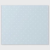 Trendy Pastel Blue en White Polka Dots Cadeaupapier (Vlak)
