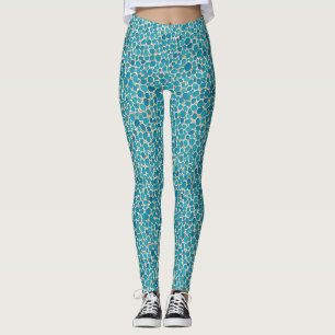 Trendy Pastel Blue Stones Zen Natuur Waterverf Leggings
