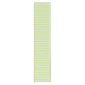 Trendy Pastel Bright Lime Green Stripes Patroon Korte Tafelloper (Voorkant)
