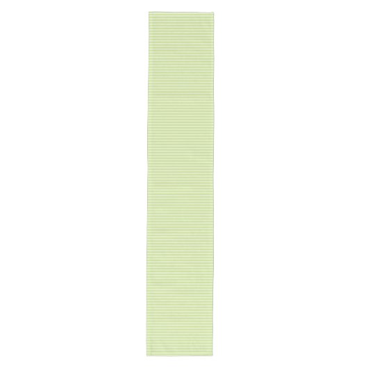 Trendy Pastel Bright Lime Green Stripes Patroon Medium Tafelloper (Voorkant)