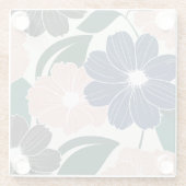 Trendy pastel & Dark Floral Onderzetter (Achterkant)