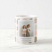 Trendy Pastel Easter Photo Mug | Personalized Koffiemok (Center)