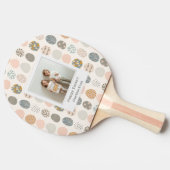 Trendy Pastel Easter Photo Paddle | Personalized Tafeltennisbatje (Zijkant)