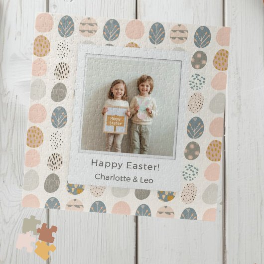 Trendy Pastel Easter Photo Puzzle | Personalized Legpuzzel