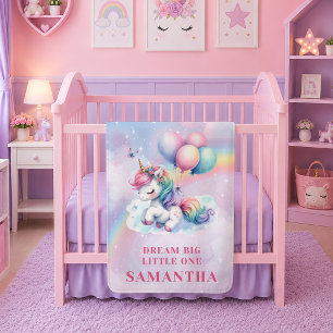 Trendy Pastel Eenhoorn Magische Dag Babydeken Gif Fleece Deken