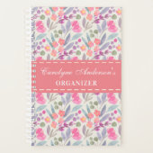 Trendy Pastel Flowers Chic Floral Planner (Voorkant)
