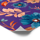 Trendy Pastel Flowers Poster (Hoek)