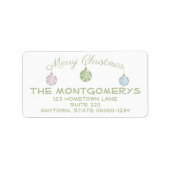 Trendy Pastel Green Kerstversients Mailing Etiket (Voorkant)
