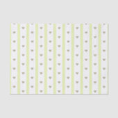 Trendy pastel hartpatroon Groene cadeauverpakking Tissuepapier (Voorkant)