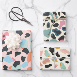 Trendy Pastel Luipaard Vlekken Inpakpapier Vel