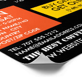 Trendy Pastel Mok Icons Barista, Café, Coffeehouse Poster (Hoek)