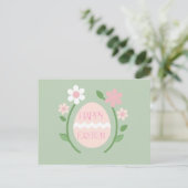 Trendy pastel paas briefkaart (Staand voorkant)