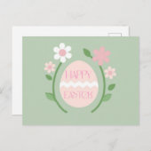 Trendy pastel paas briefkaart (Voorkant / Achterkant)