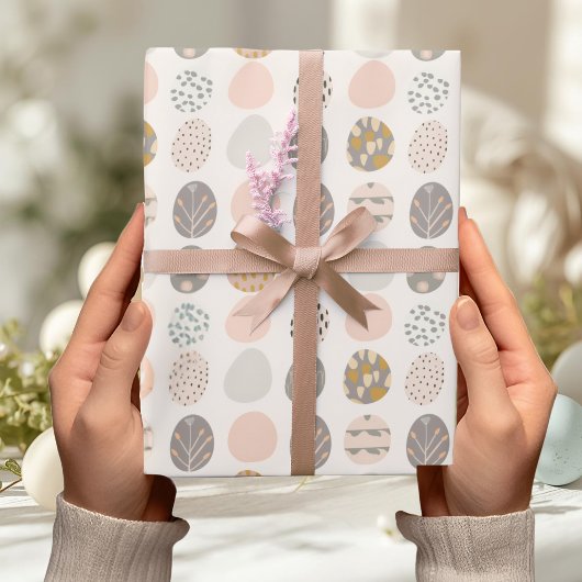 Trendy Pastel Paasei Inpakpapier