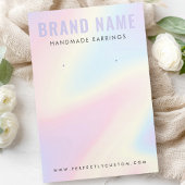 Trendy pastel rainbow modern earring display card visitekaartje