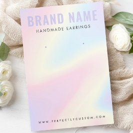 Trendy pastel rainbow modern earring display card visitekaartje