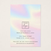 Trendy pastel rainbow modern earring display card visitekaartje (Achterkant)