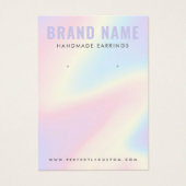 Trendy pastel rainbow modern earring display card visitekaartje (Voorkant)