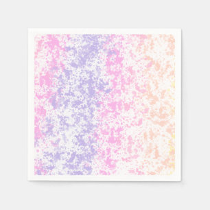 Trendy Pastel Rainbow Splatter Servet