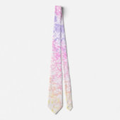 Trendy Pastel Rainbow Splatter Stropdas (Voorkant)