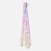 Trendy Pastel Rainbow Splatter Stropdas (Achterkant)