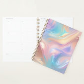 Trendy pastel Roze Blauw geel abstracte golven Planner (Display)