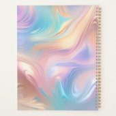 Trendy pastel Roze Blauw geel abstracte golven Planner (Achterkant)
