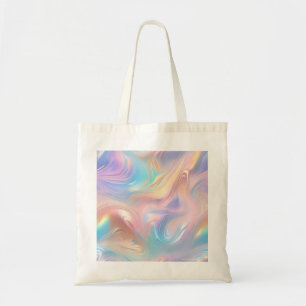 Trendy pastel Roze Blauw geel abstracte golven Tote Bag