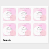 Trendy Pastel Roze Kleuren Product Verpakking Labe Vierkante Sticker (Vel)