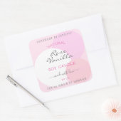 Trendy Pastel Roze Kleuren Product Verpakking Labe Vierkante Sticker (Envelop)