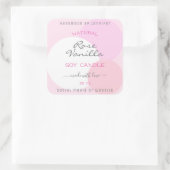 Trendy Pastel Roze Kleuren Product Verpakking Labe Vierkante Sticker (Tas)