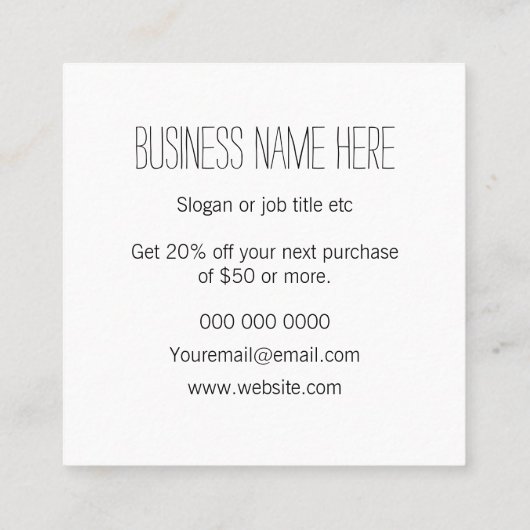 Trendy pastel roze minimalistische moderne korting (Achterkant)