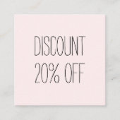 Trendy pastel roze minimalistische moderne korting (Voorkant)