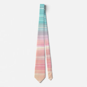 Trendy Pastel Streep Gradiënt Kleur Patroon Stropdas