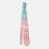 Trendy Pastel Streep Gradiënt Kleur Patroon Stropdas (Achterkant)