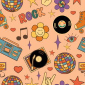 Trendy Pastel Throw Retro Groovy Blanket Design Fleece Deken