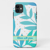 Trendy pastel verlaat iPhone Case (Achterkant)